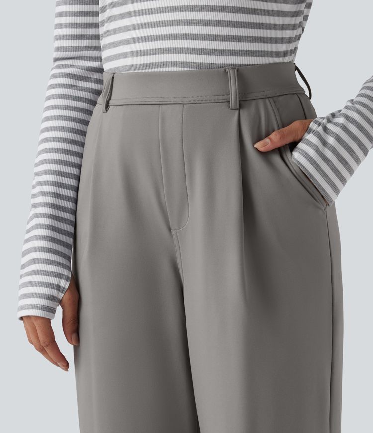 Halara Flex™ DayStretch High Waisted Slim Straight Leg Work Pants with Pockets