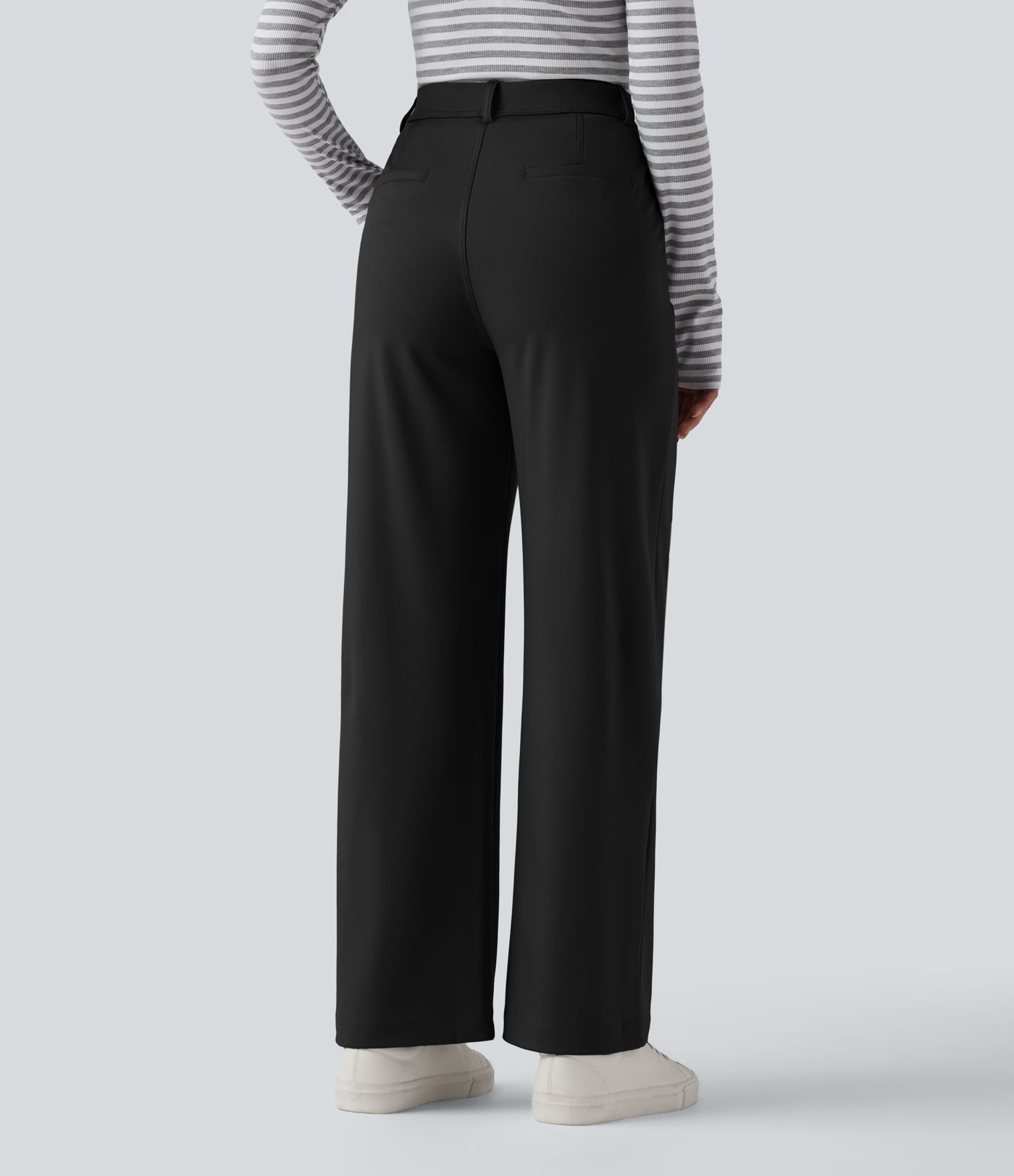 Halara Flex™ DayStretch High Waisted Slim Straight Leg Work Trousers with Pockets