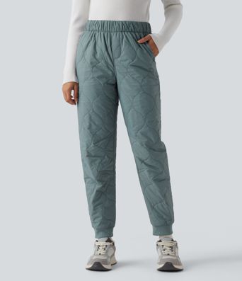 Joggers matelassés taille mi-haute pour le camping, avec poches