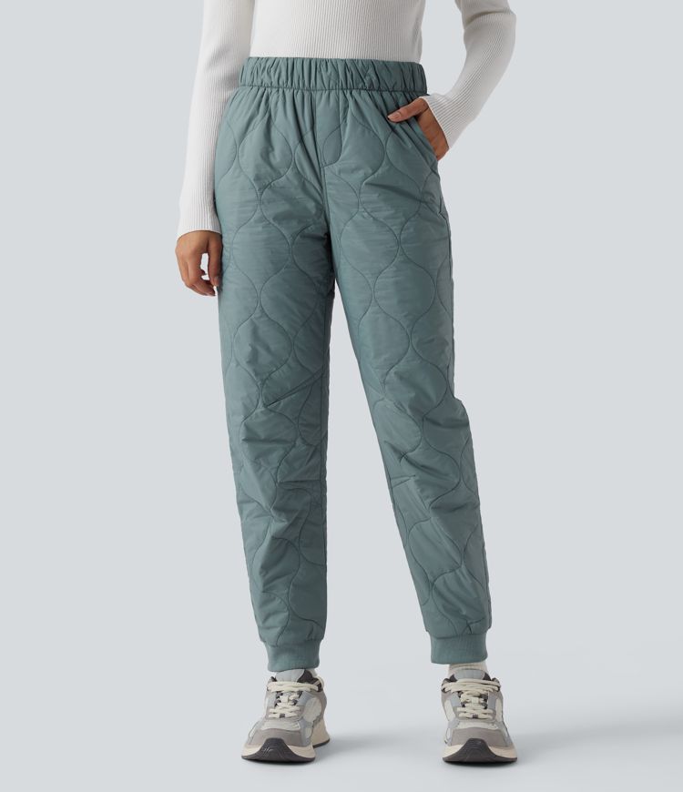 Joggers matelassés taille mi-haute pour le camping, avec poches