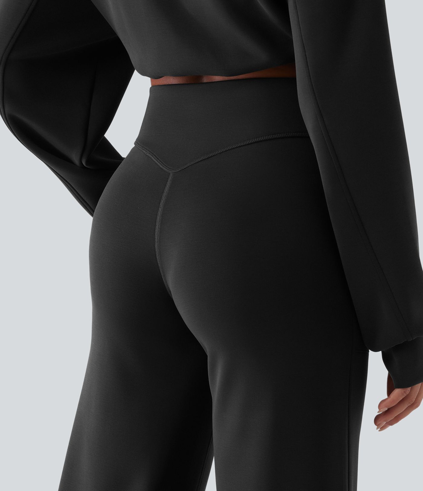 High Waisted Casual Baggy Trousers with Pockets