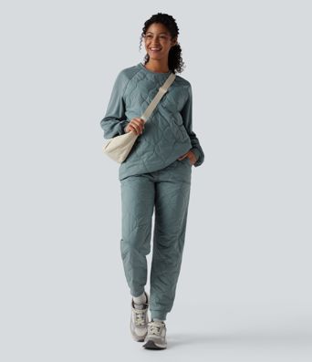 Joggers matelassés taille mi-haute pour le camping, avec poches