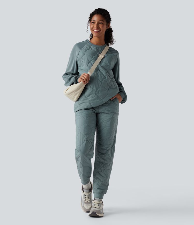 Joggers matelassés taille mi-haute pour le camping, avec poches