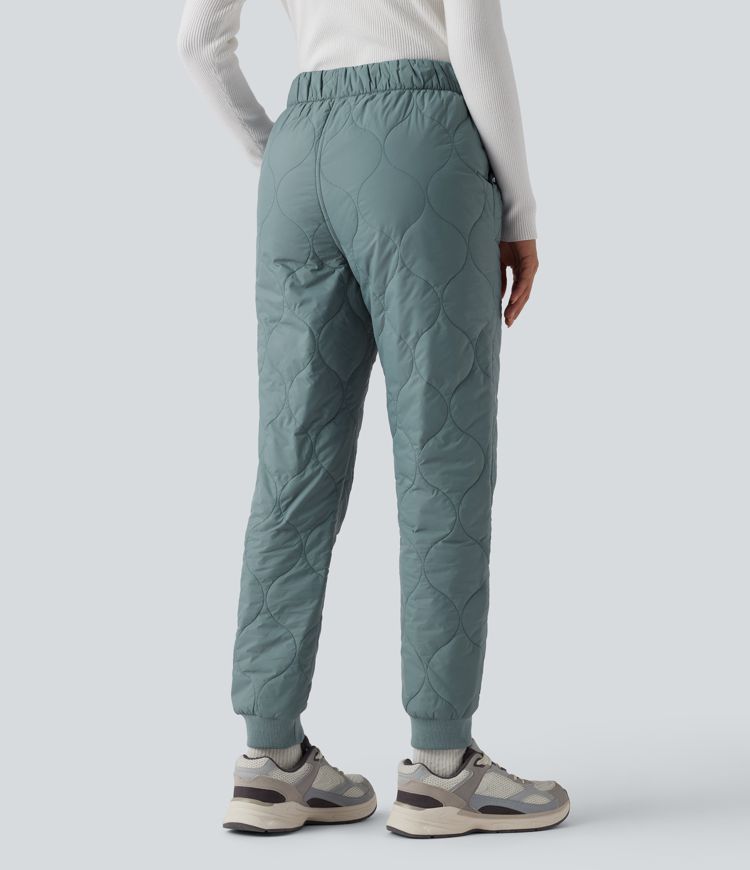 Joggers matelassés taille mi-haute pour le camping, avec poches