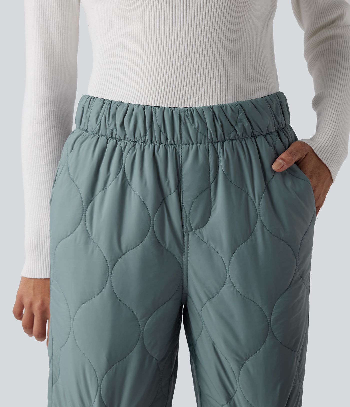 Joggers matelassés taille mi-haute pour le camping, avec poches