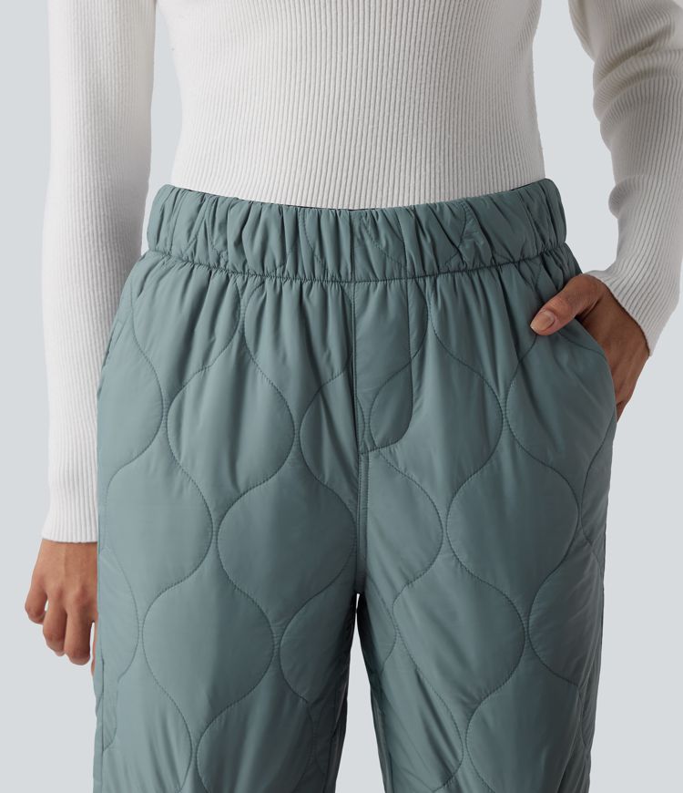 Joggers matelassés taille mi-haute pour le camping, avec poches