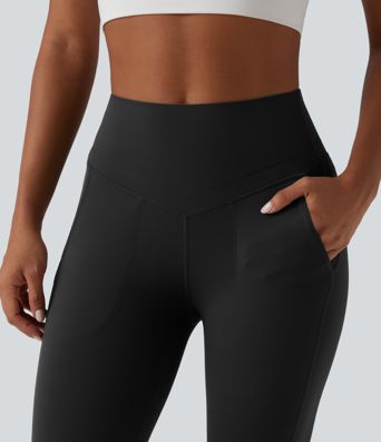 Halara UltraSculpt™ High Waisted Tummy Control Yoga 7/8 Leggings with Pockets