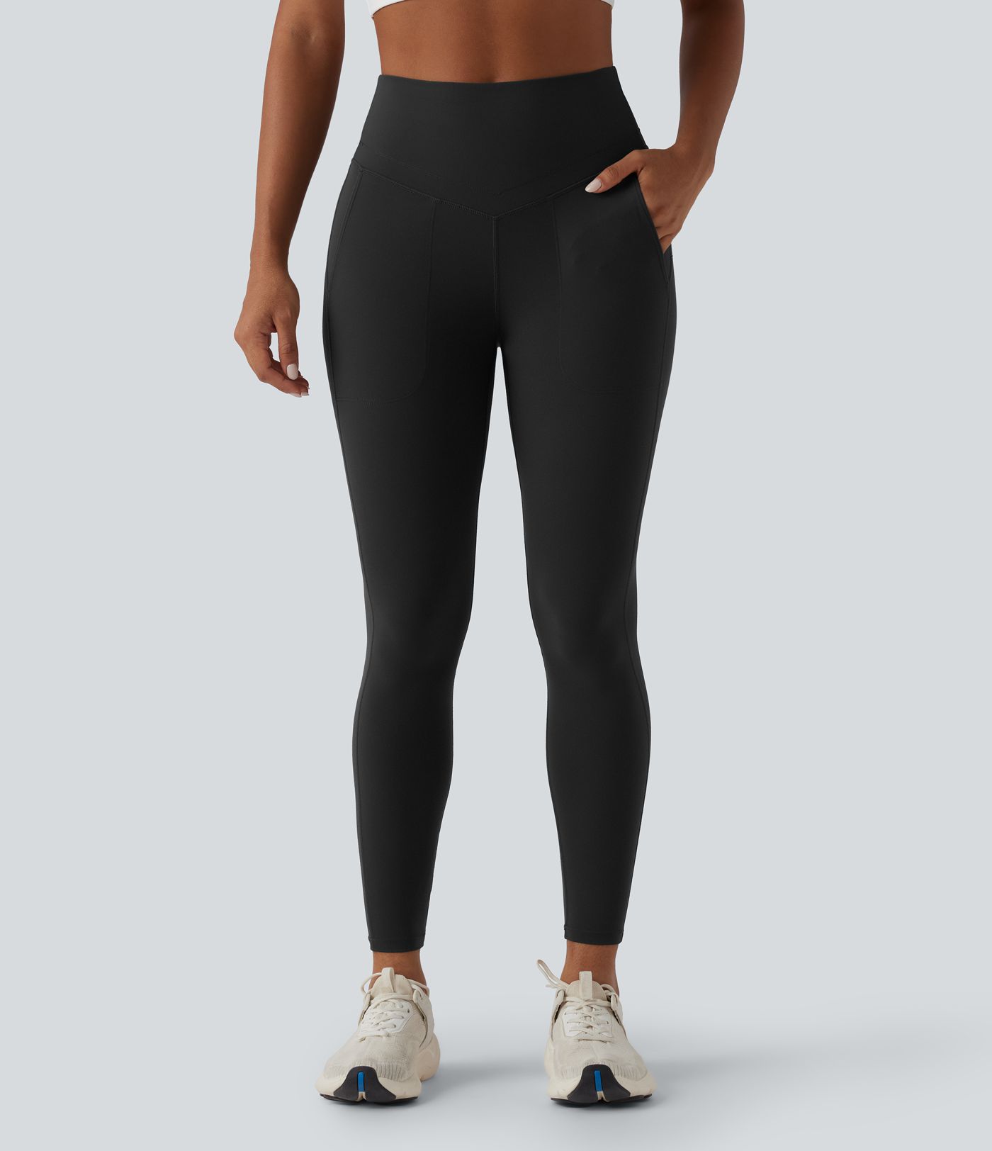 Halara UltraSculpt™ High Waisted Tummy Control Yoga 7/8 Leggings with Pockets