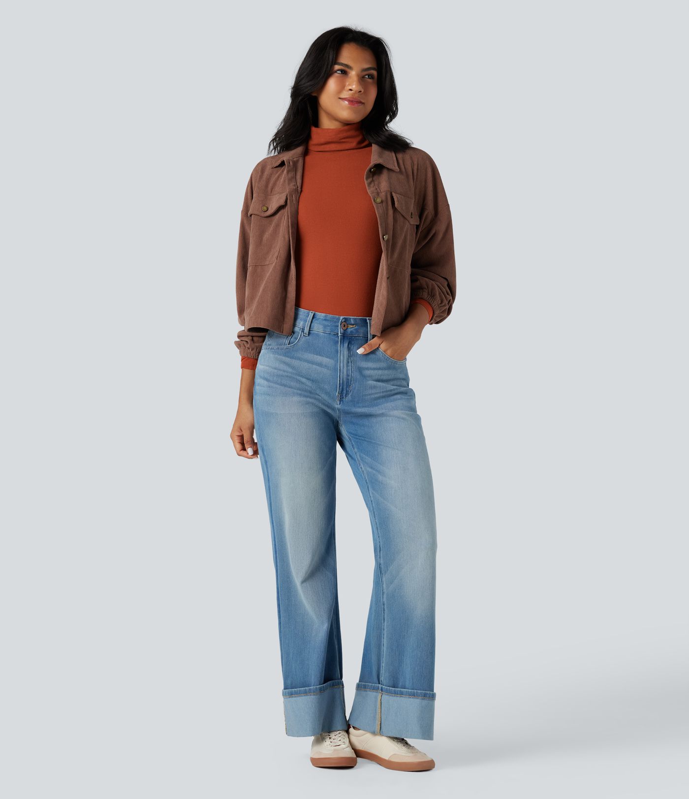 Halara HeatCore Turtleneck Long Sleeve Thumb Hole Casual Warming Top