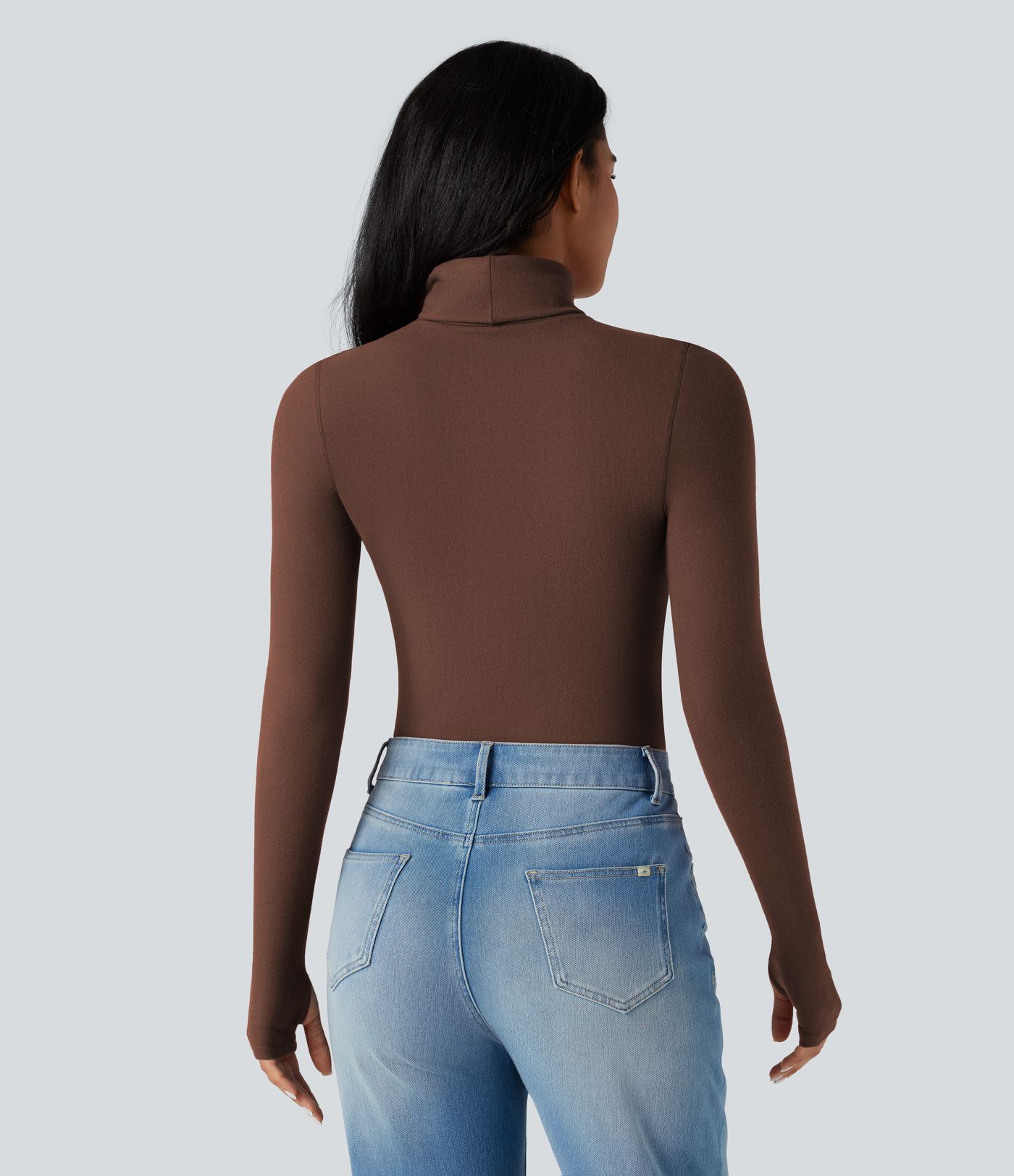 Halara HeatCore Turtleneck Long Sleeve Thumb Hole Casual Warming Top