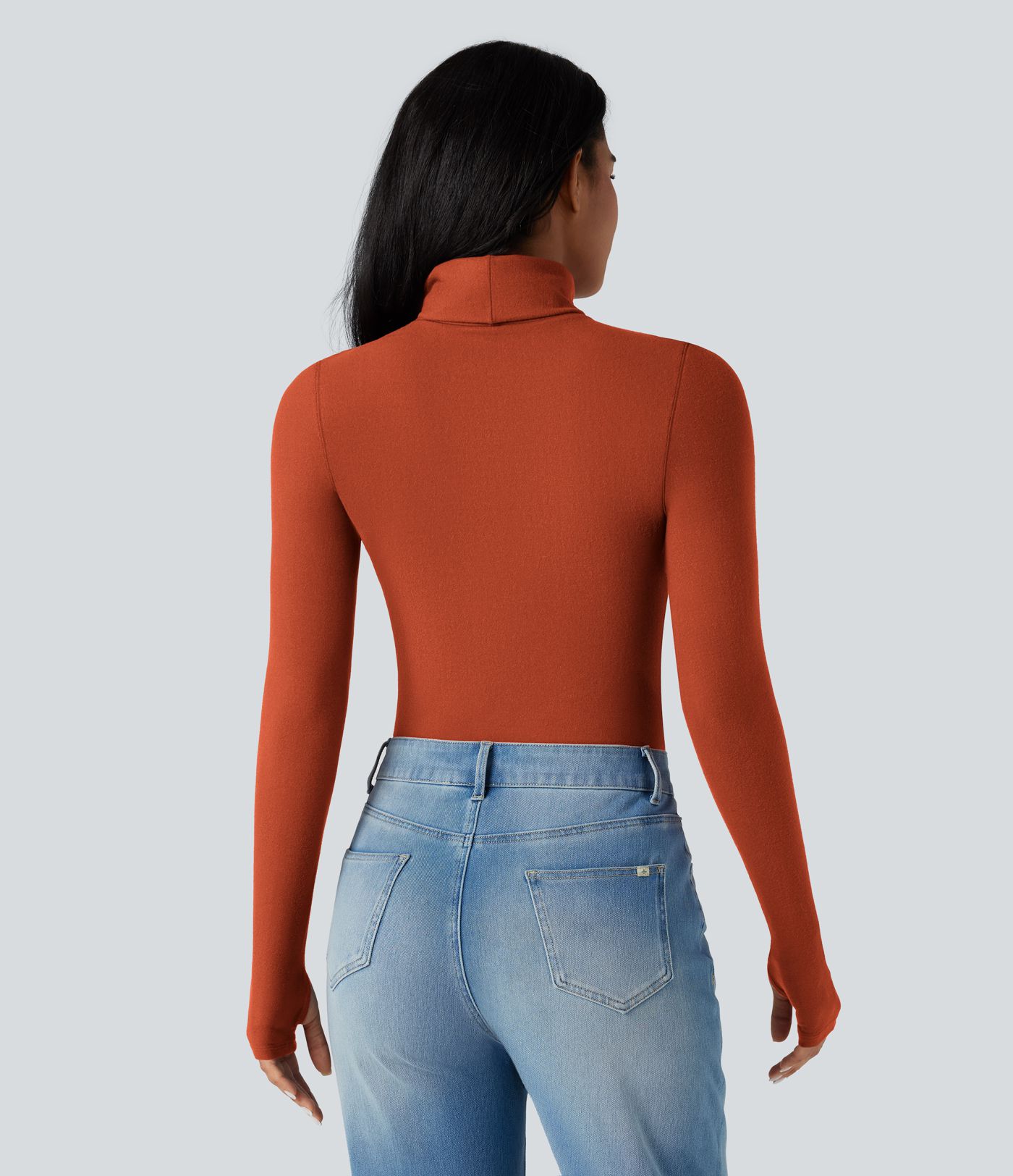 Halara HeatCore Turtleneck Long Sleeve Thumb Hole Casual Warming Top