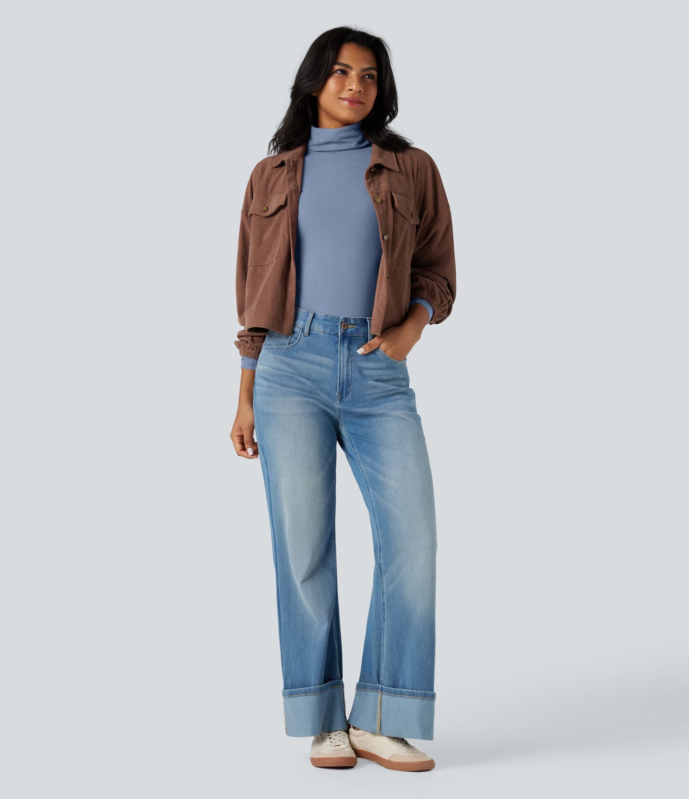 Halara HeatCore Turtleneck Long Sleeve Thumb Hole Casual Warming Top