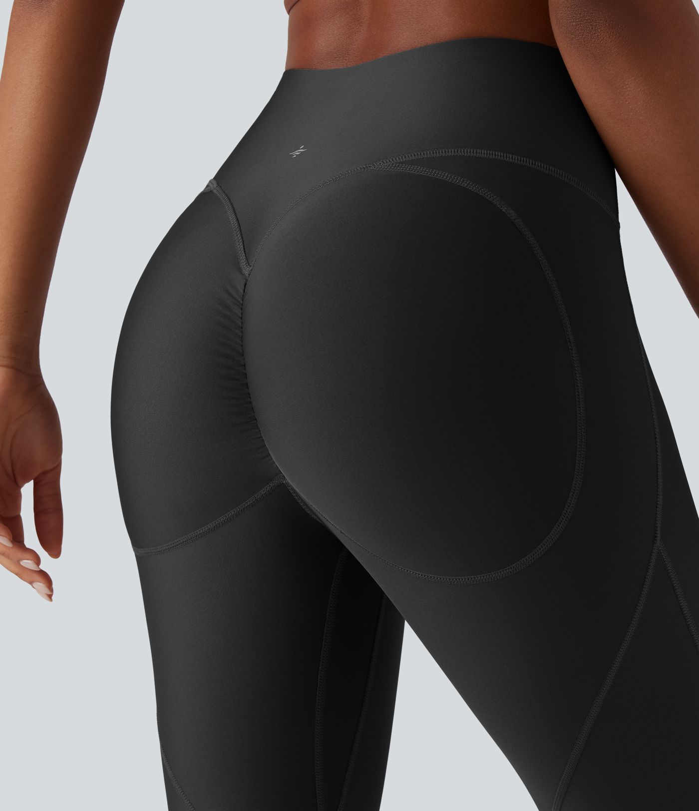 High Waisted Tummy Control Butt Lifting Sheen Shaping Training 7/8 Leggings