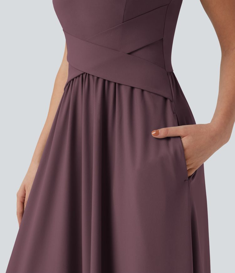 Flowy Maxi Casual Dress with Pockets