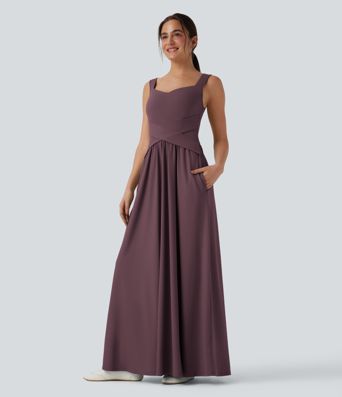 Flowy Maxi Casual Dress with Pockets