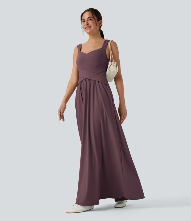Flowy Maxi Casual Dress with Pockets