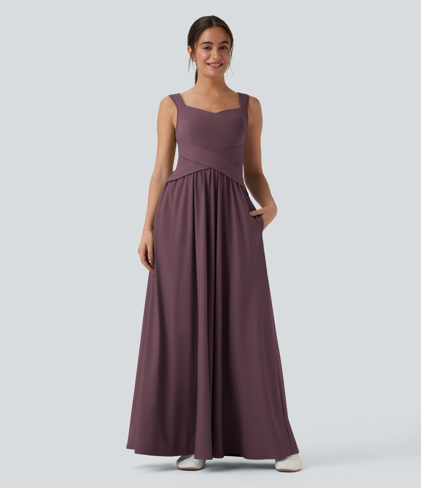 Flowy Maxi Casual Dress with Pockets