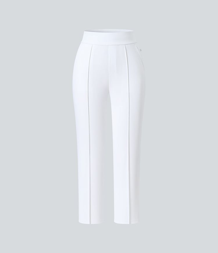 Mid High Waisted Pockets Quick Dry Golf Pants-Golf Tee-UPF40+