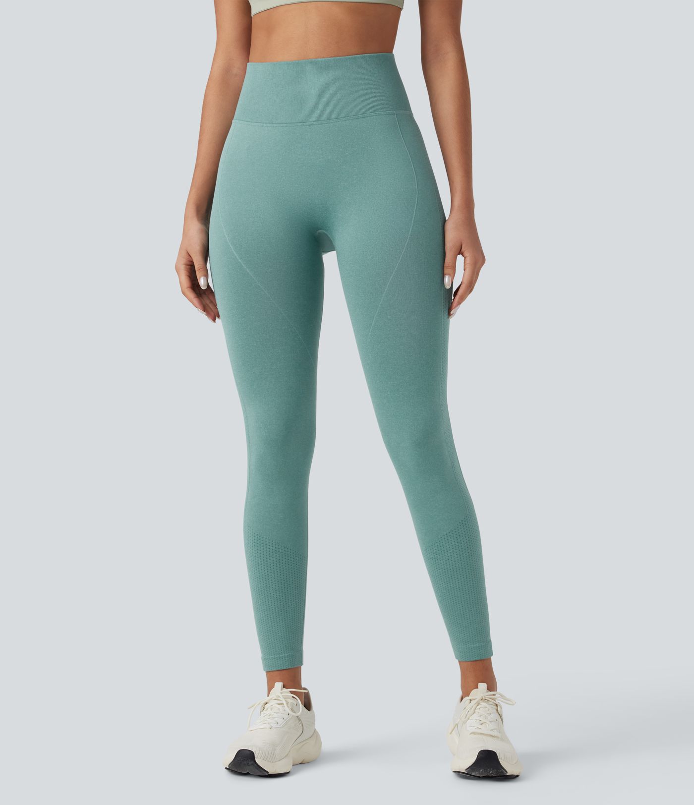 Nahtlose Passform Hohe Taille Bauchkontrolle Po-Lifting Yoga-Leggings