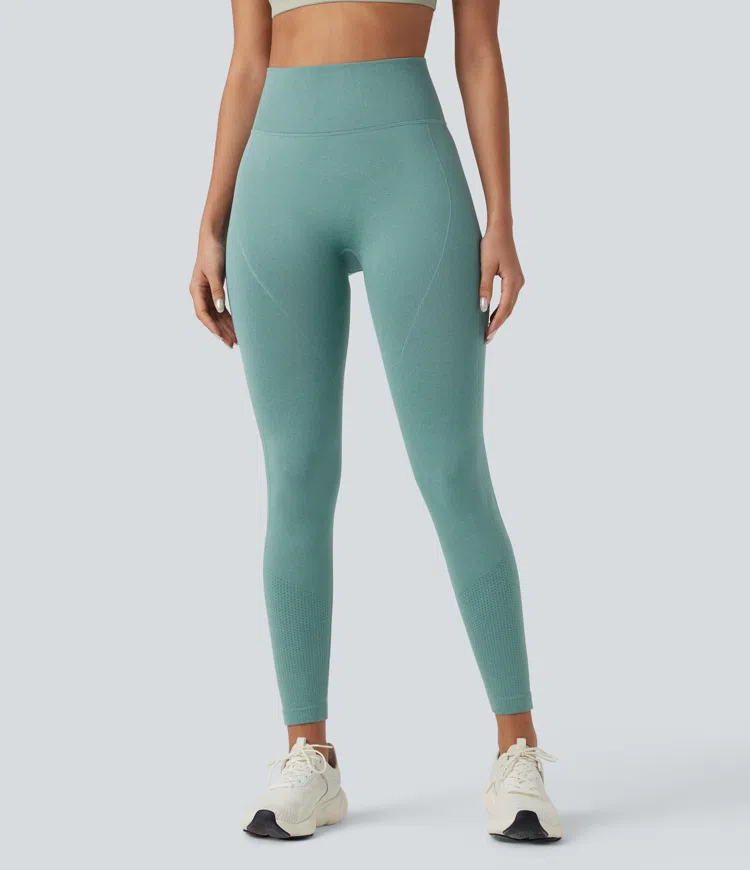 Oil Blue OneForm Seamless Flow High Waisted Tummy Control Butt Lifting Yoga Leggings / 2