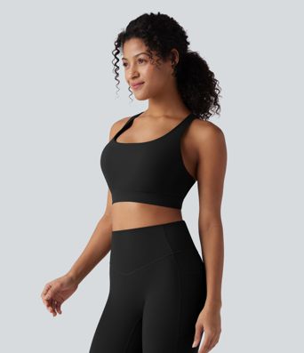 Halara UltraSculpt™ push-up yoga-sports-BH med lav støtte — skåle D/DD/DDD/F