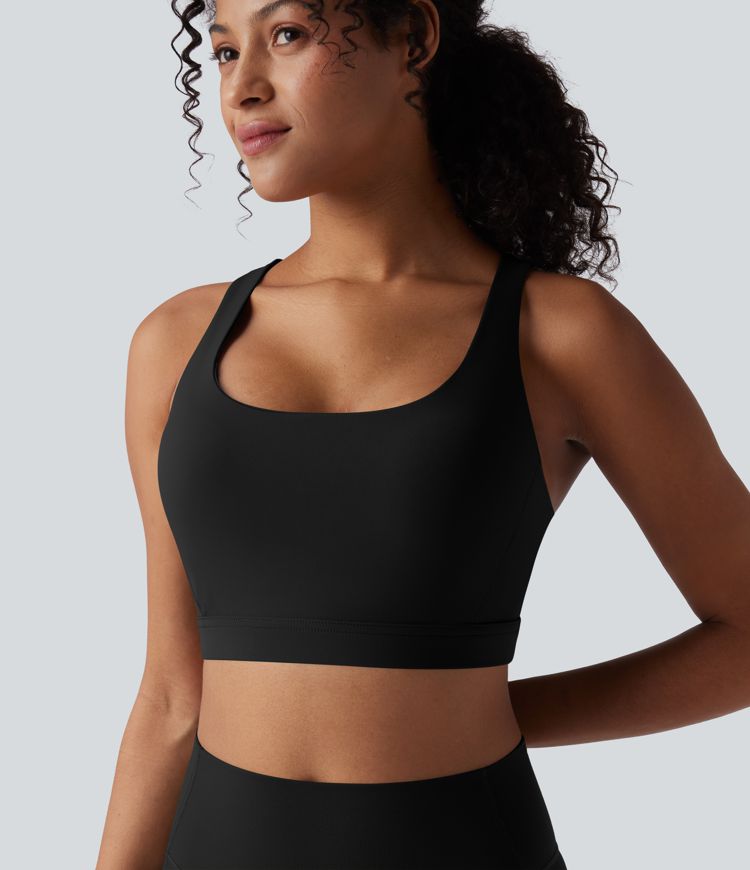 Halara UltraSculpt™ push-up yoga-sports-BH med lav støtte — skåle D/DD/DDD/F