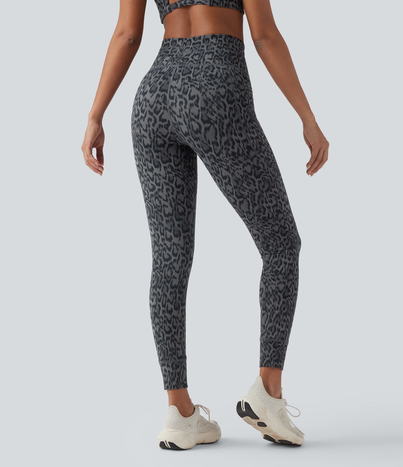 Halara UltraSculpt™ Leopard Print High Waisted Drawstring Yoga Leggings with Pockets