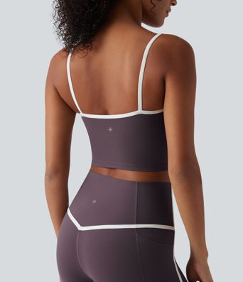Halara UltraSculpt™ U-Neck Color Block Yoga Cami Top