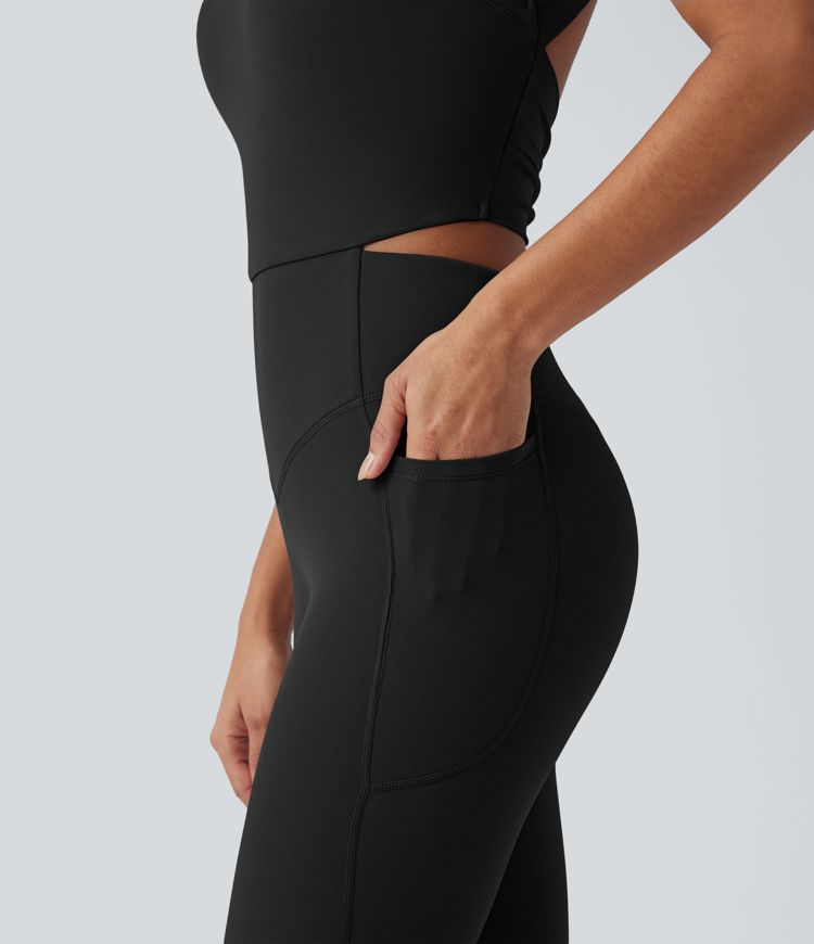 Halara UltraSculpt™ Tummy Control Training Jumpsuit with Pockets-Easy Peezy Edition DD-F Cups