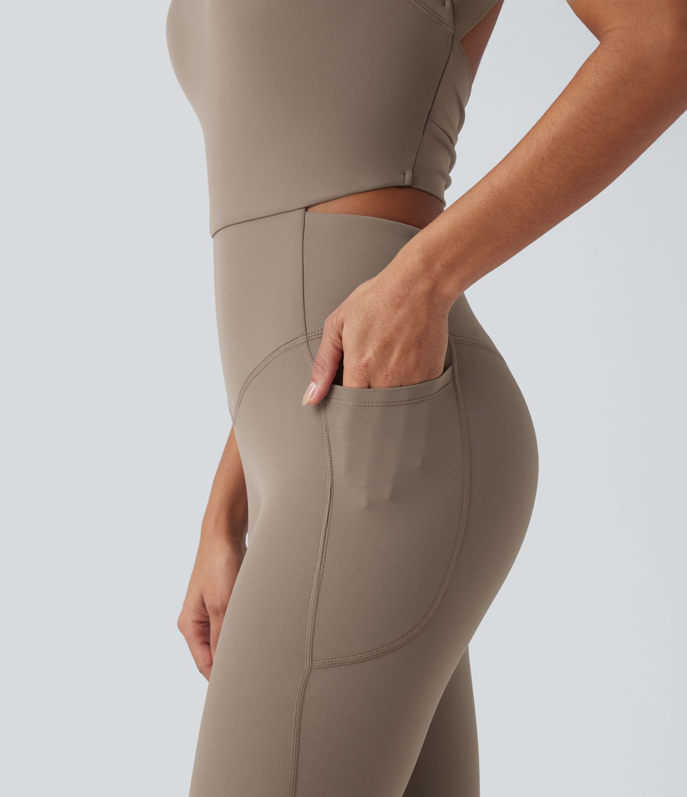 Halara UltraSculpt™ Tummy Control Training Jumpsuit with Pockets-Easy Peezy Edition-D/DD/DDD/F Cups