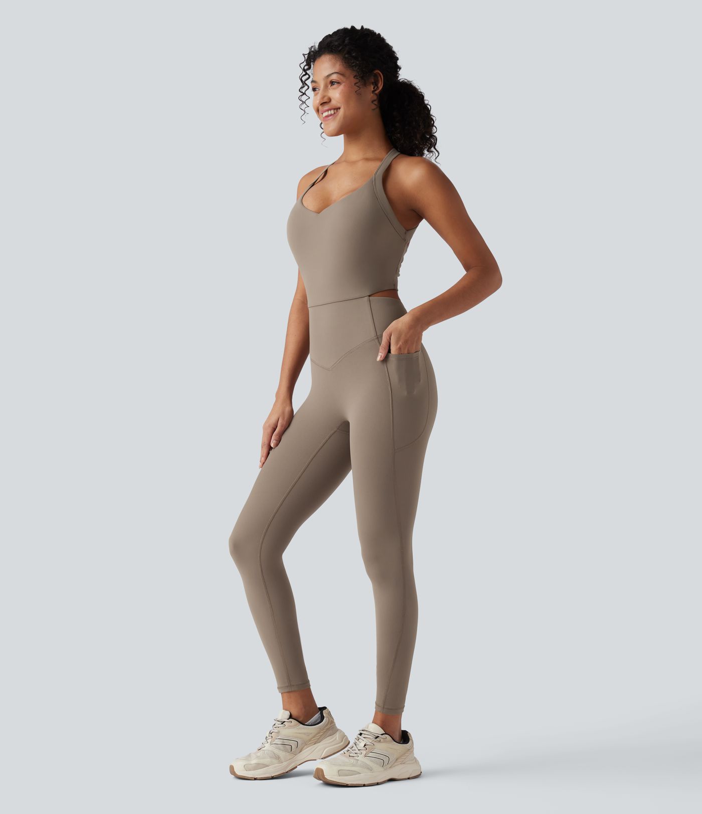 Halara UltraSculpt™ Tummy Control Training Jumpsuit with Pockets-Easy Peezy Edition-D/DD/DDD/F Cups
