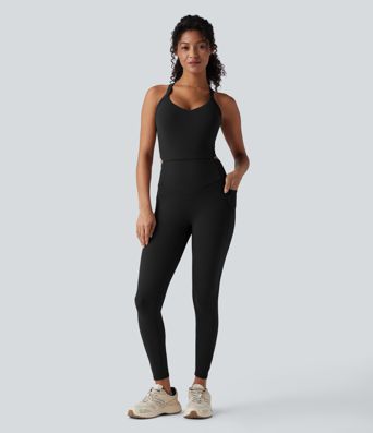 Halara UltraSculpt™ Tummy Control Training Jumpsuit with Pockets-Easy Peezy Edition DD-F Cups