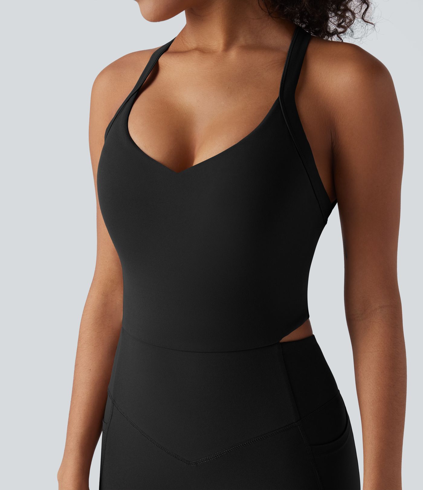 Halara UltraSculpt™ Tummy Control Training Jumpsuit with Pockets-Easy Peezy Edition DD-F Cups