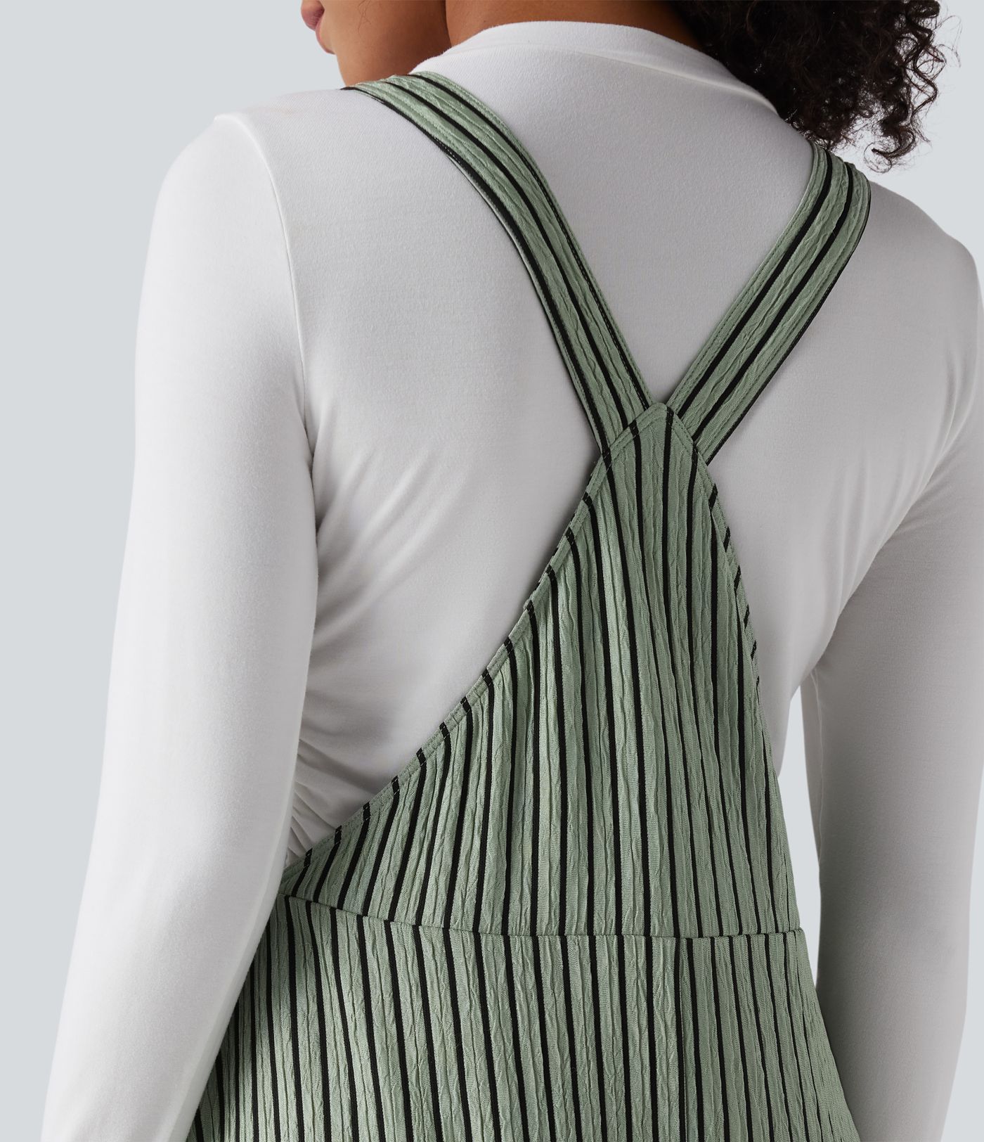 Stripe Flowy Midi Casual Dress with Pockets