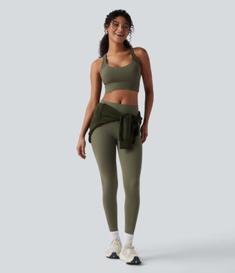 Halara UltraSculpt™ Medium Support Push-Up Crisscross Adjustable Straps Training Sports Bra