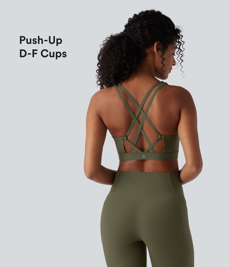 Halara UltraSculpt™ Low Support Push-Up Yoga Sports Bra-D/DD/DDD/F Cups