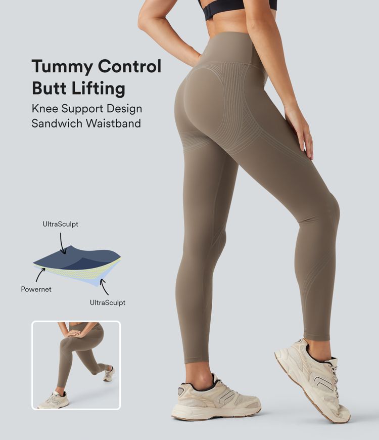 Halara UltraSculpt™ Legging d'entraînement taille haute — maintien du ventre et effet liftant pour les fesses