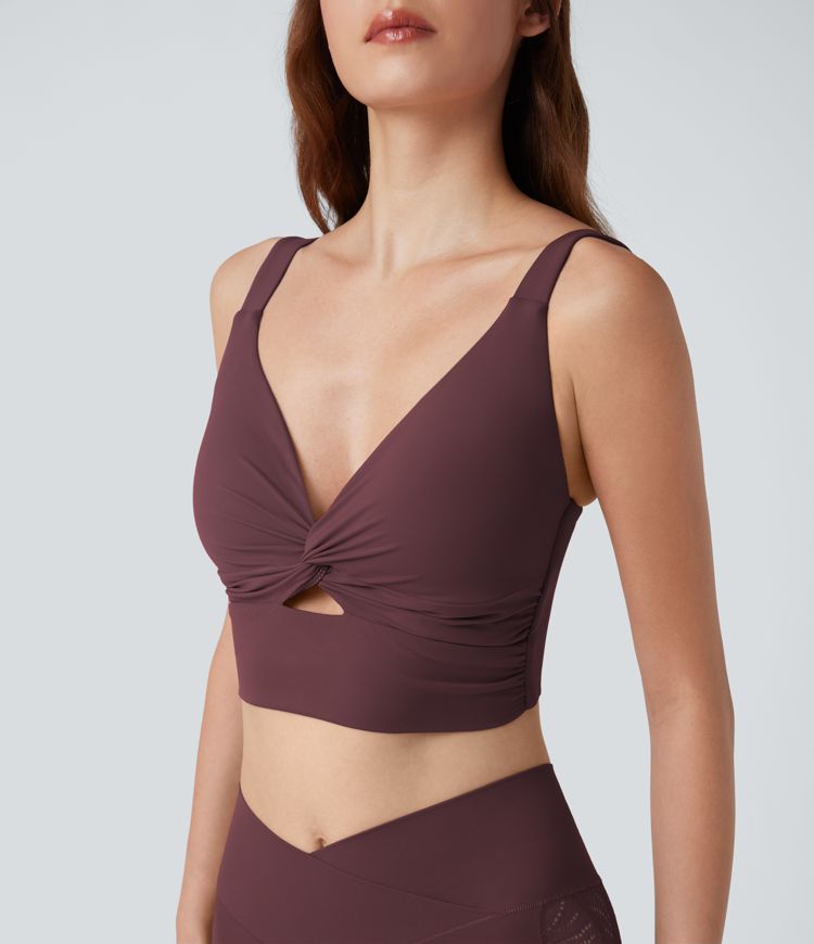 Halara UltraSculpt™ Light Support Molded Cups Push-Up Yoga Sports Bra