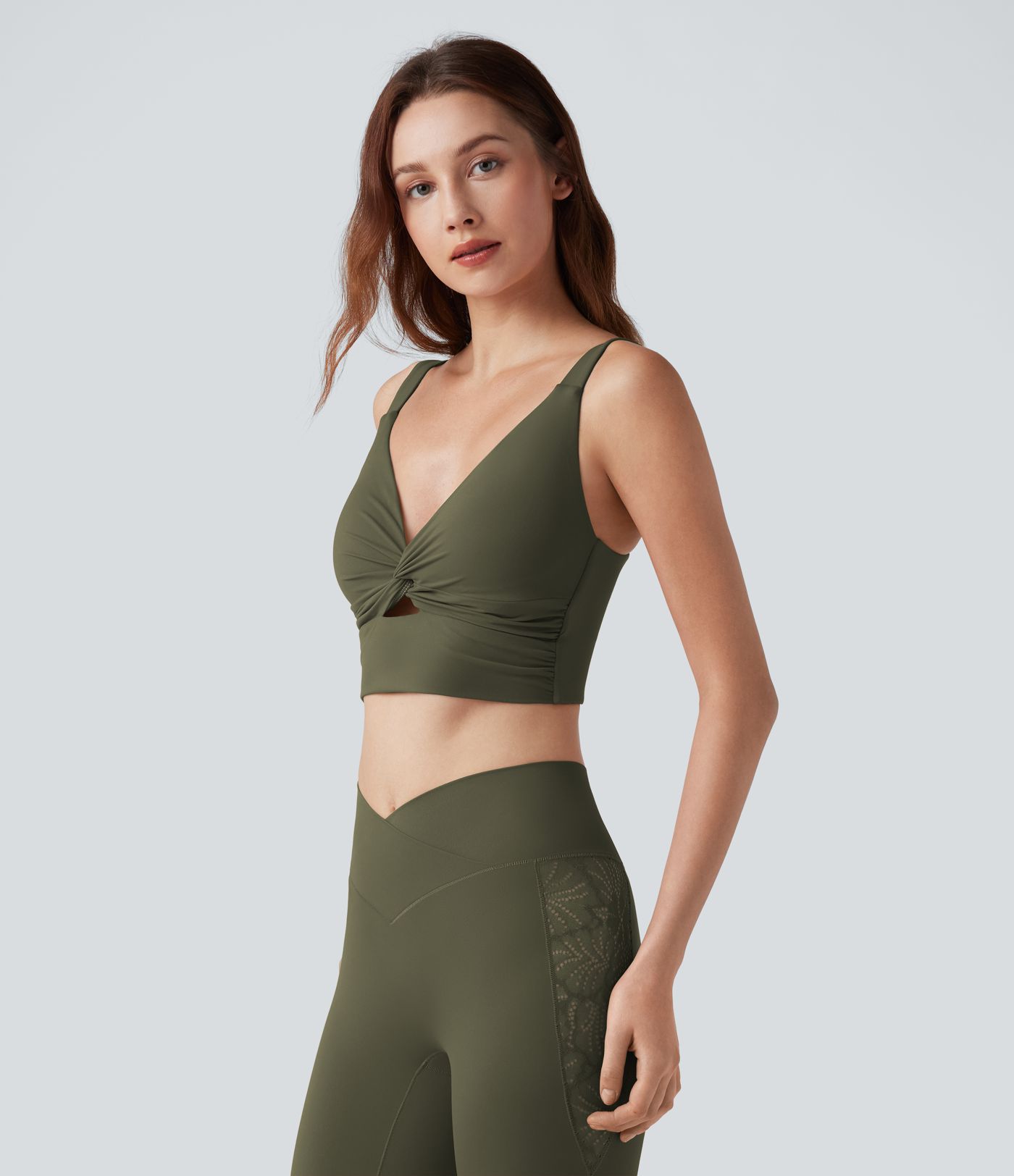 Halara UltraSculpt™ Light Support Molded Cups Push-Up Yoga Sports Bra