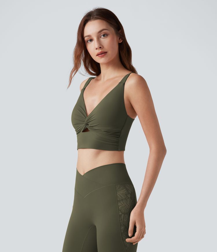 Halara UltraSculpt™ Light Support Molded Cups Push-Up Yoga Sports Bra