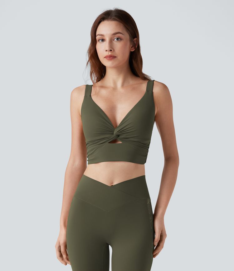 Halara UltraSculpt™ Light Support Molded Cups Push-Up Yoga Sports Bra