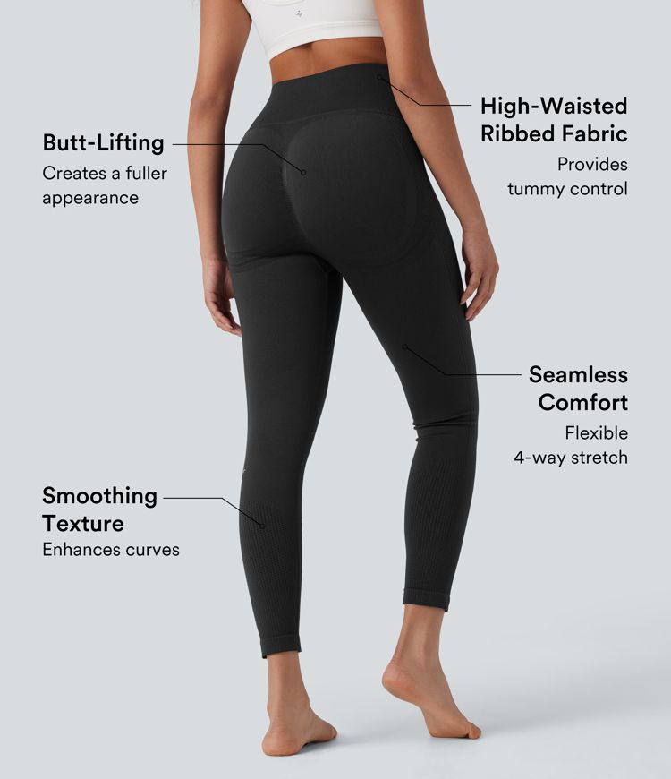 OneForm Seamless Flow High Waisted Tummy Control Butt Lifting Yoga Leggings