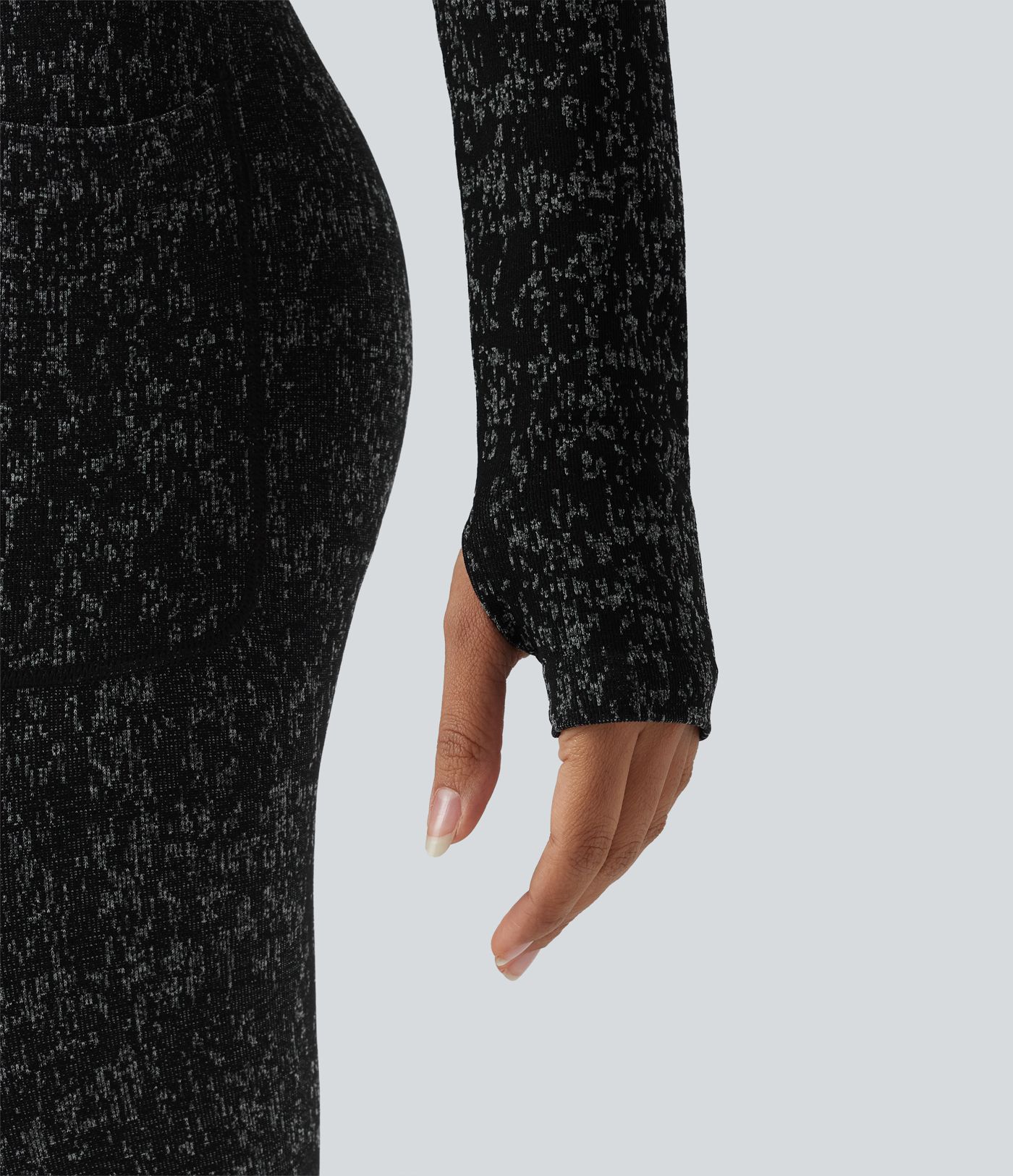 OneForm Seamless Flow chaqueta de yoga con cremallera, mangas largas y aberturas para el pulgar