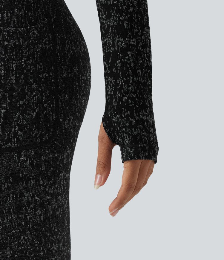 OneForm Seamless Flow chaqueta de yoga con cremallera, mangas largas y aberturas para el pulgar