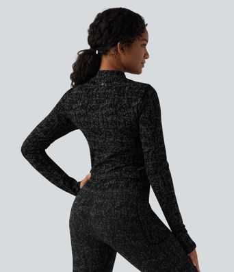 OneForm Seamless Flow chaqueta de yoga con cremallera, mangas largas y aberturas para el pulgar