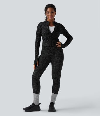 OneForm Seamless Flow chaqueta de yoga con cremallera, mangas largas y aberturas para el pulgar