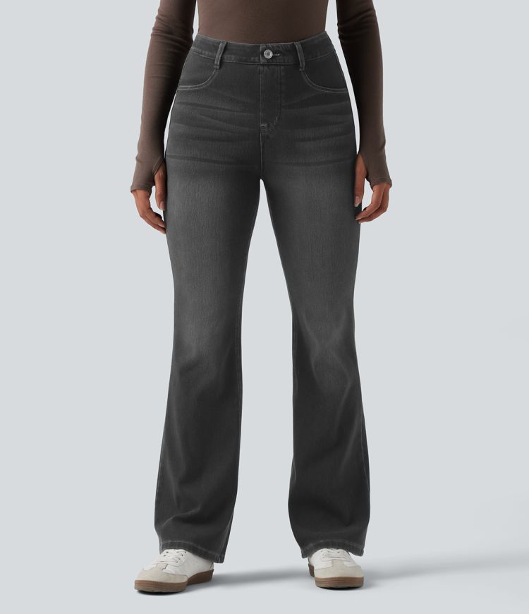 Halara Flex™ High Waisted Tummy Control Butt Lifting Denim Casual Bootcut Leggings with Pockets