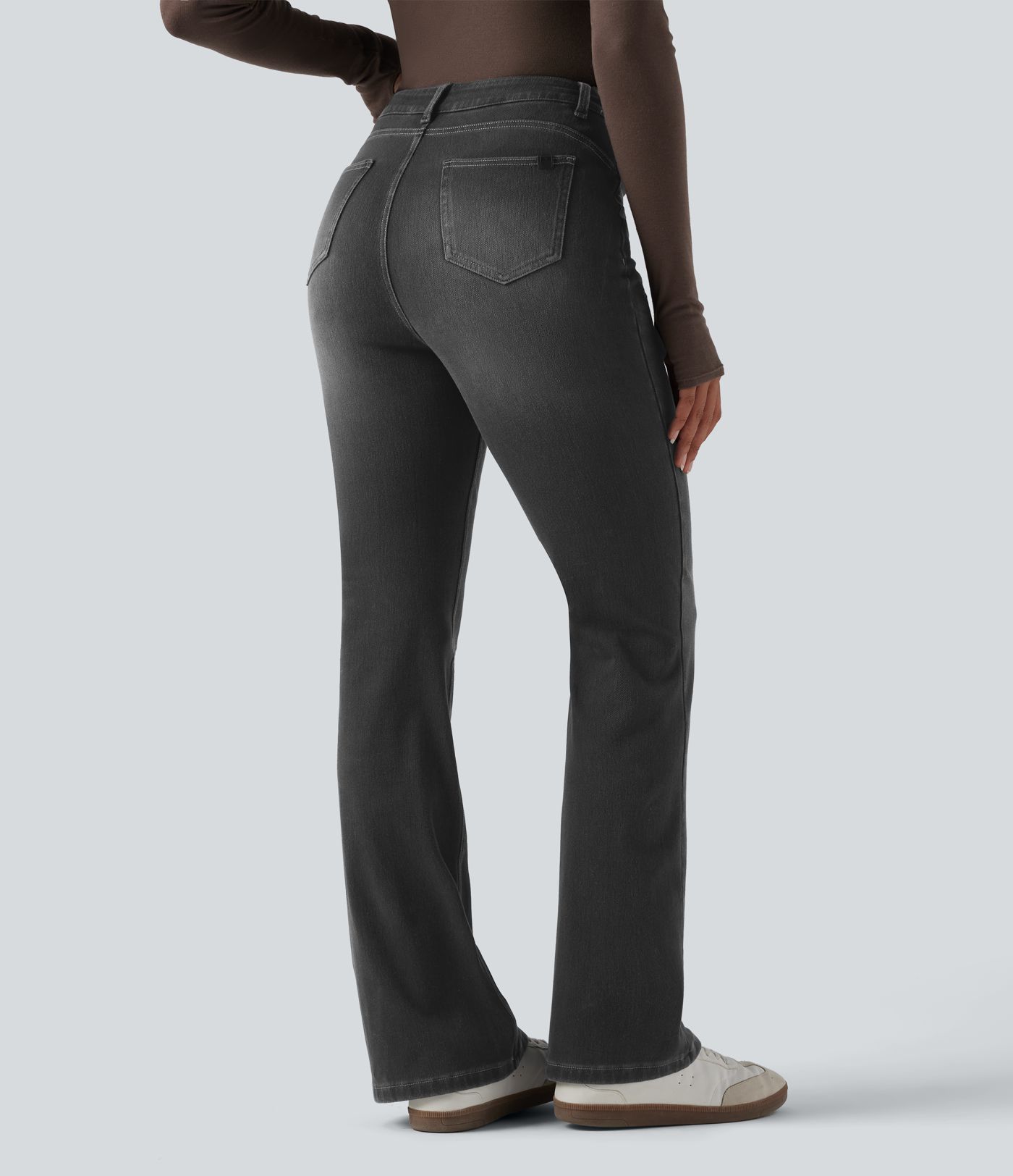 Halara Flex™ High Waisted Tummy Control Butt Lifting Denim Casual Bootcut Leggings with Pockets