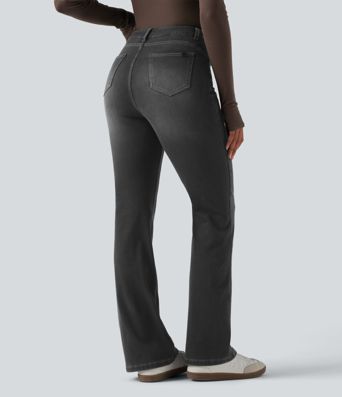 Halara Flex™ High Waisted Tummy Control Butt Lifting Denim Casual Bootcut Leggings with Pockets