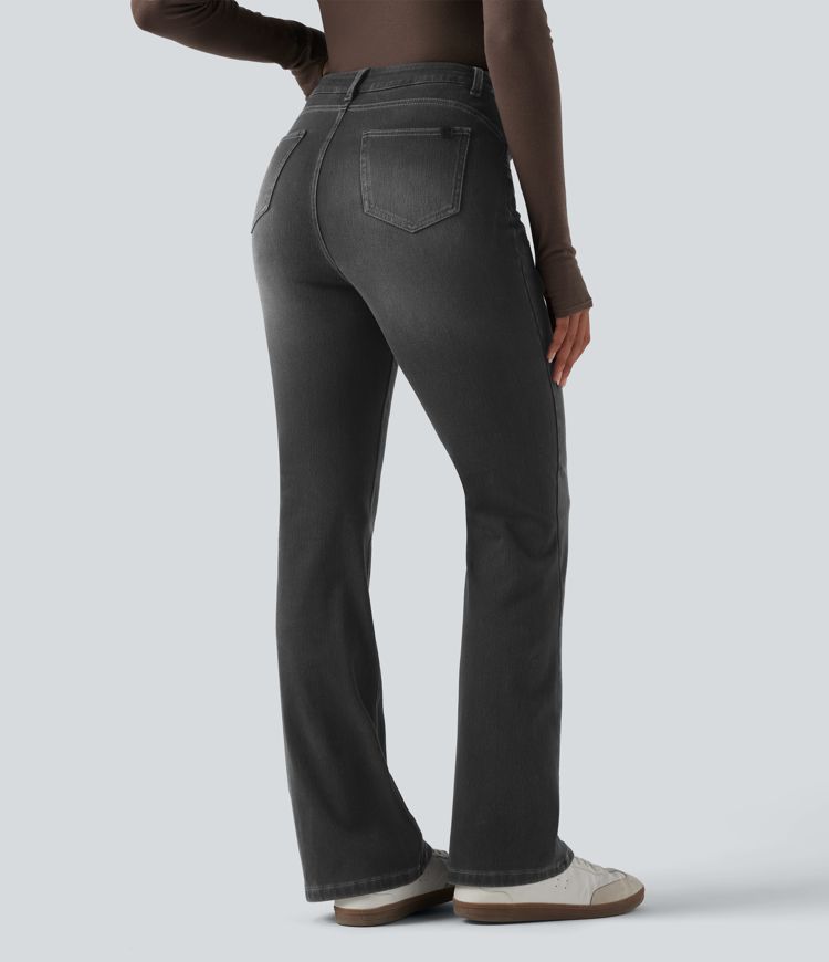 Halara Flex™ High Waisted Tummy Control Butt Lifting Denim Casual Bootcut Leggings with Pockets